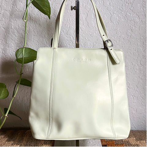 Vintage Coach Pearlized Satchel Pistachio