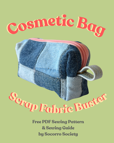 FREE Cosmetic Zipper Bag PDF Sewing Pattern | Slow Selvage