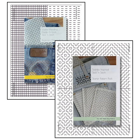 Visible Mending & Sashiko Inspired Patterns Starter Pack Bundle