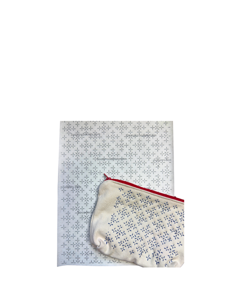 Sashiko Inspired Mending Rice Stitch (Diamonds) Full Sheet