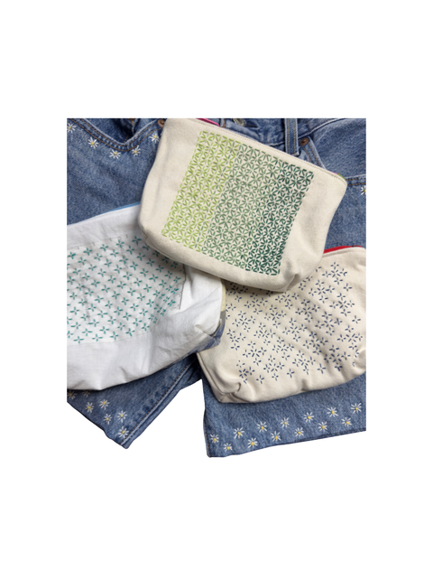 Sashiko Inspired Mending Stick and Stitch Patterns- Vol 3
