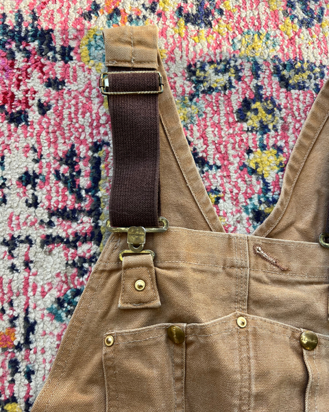 Vintage Carhartt Double Knee Tan Workwell Overalls – Size 36x32 (RO1 BRN)