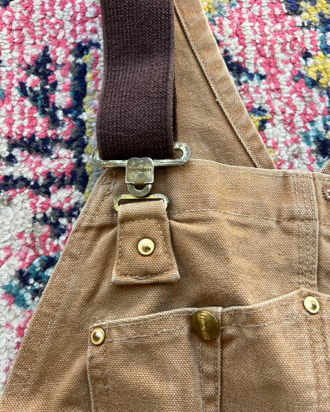 Vintage Carhartt Double Knee Tan Workwell Overalls – Size 36x32 (RO1 BRN)