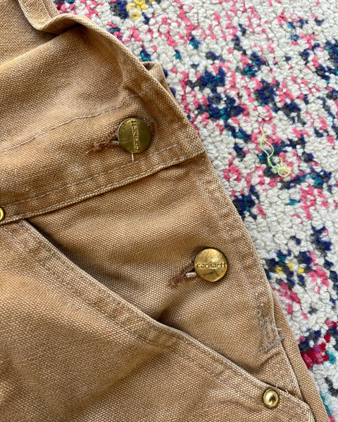 Vintage Carhartt Double Knee Tan Workwell Overalls – Size 36x32 (RO1 BRN)