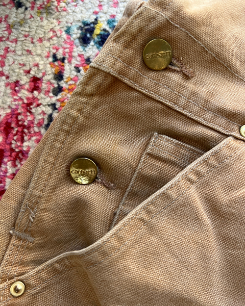 Vintage Carhartt Double Knee Tan Workwell Overalls – Size 36x32 (RO1 BRN)