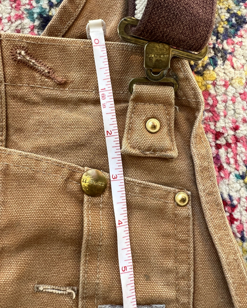Vintage Carhartt Double Knee Tan Workwell Overalls – Size 36x32 (RO1 BRN)
