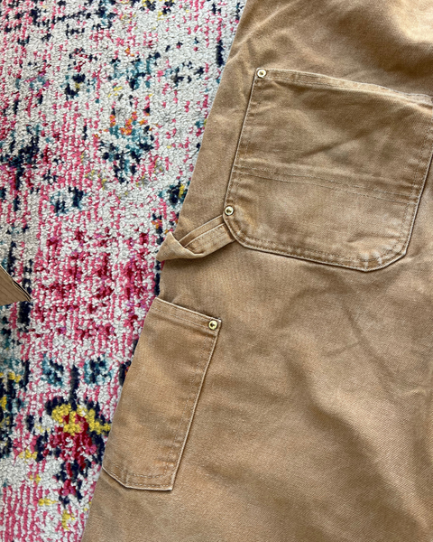 Vintage Carhartt Double Knee Tan Workwell Overalls – Size 36x32 (RO1 BRN)