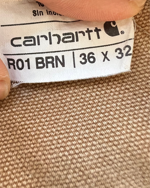 Vintage Carhartt Double Knee Tan Workwell Overalls – Size 36x32 (RO1 BRN)