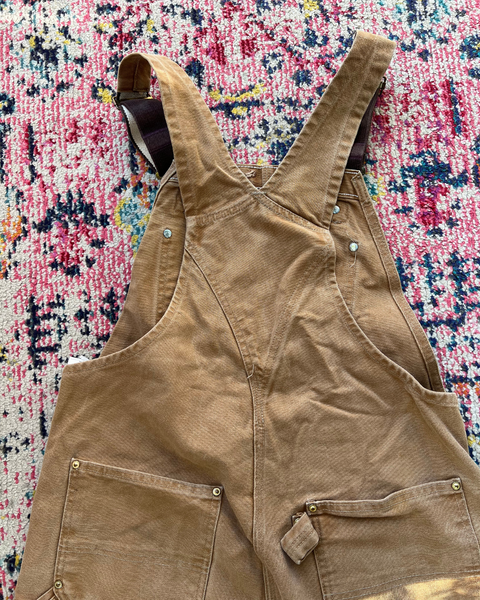 Vintage Carhartt Double Knee Tan Workwell Overalls – Size 36x32 (RO1 BRN)