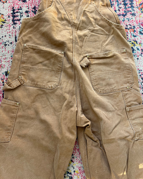 Vintage Carhartt Double Knee Tan Workwell Overalls – Size 36x32 (RO1 BRN)