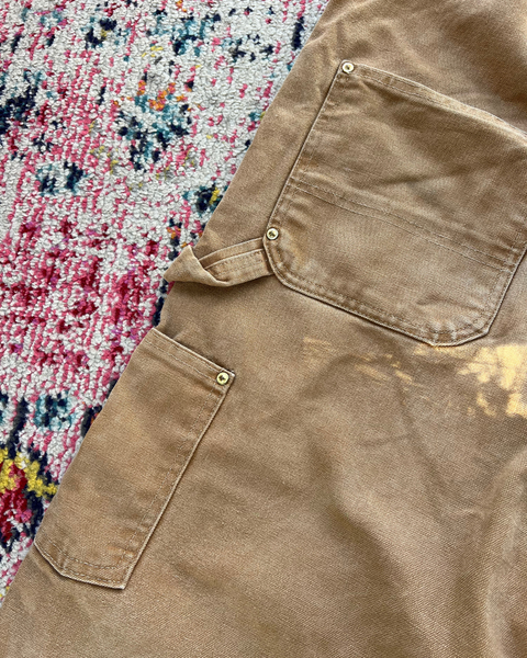 Vintage Carhartt Double Knee Tan Workwell Overalls – Size 36x32 (RO1 BRN)