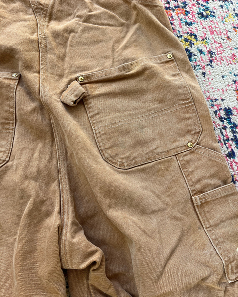 Vintage Carhartt Double Knee Tan Workwell Overalls – Size 36x32 (RO1 BRN)