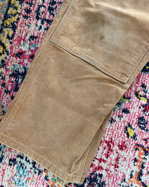 Vintage Carhartt Double Knee Tan Workwell Overalls – Size 36x32 (RO1 BRN)