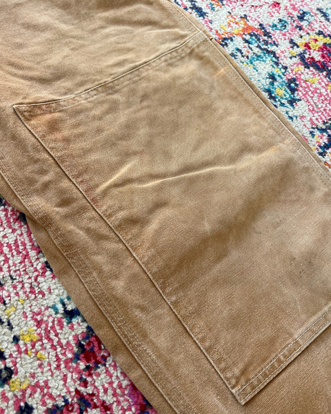 Vintage Carhartt Double Knee Tan Workwell Overalls – Size 36x32 (RO1 BRN)