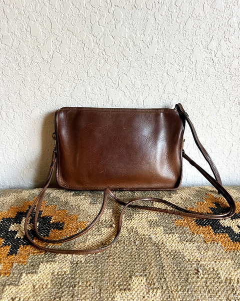 Vintage Coach 1970's Zippered Clutch 9455 Tabac