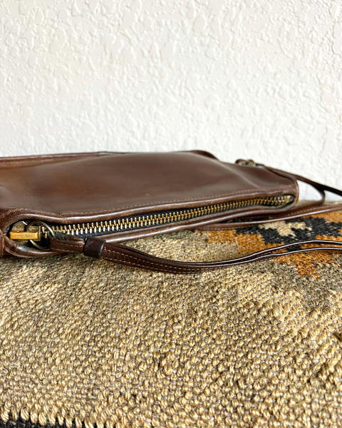 Vintage Coach 1970's Zippered Clutch 9455 Tabac