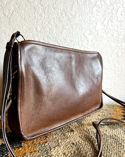Vintage Coach 1970's Zippered Clutch 9455 Tabac