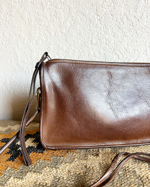 Vintage Coach 1970's Zippered Clutch 9455 Tabac