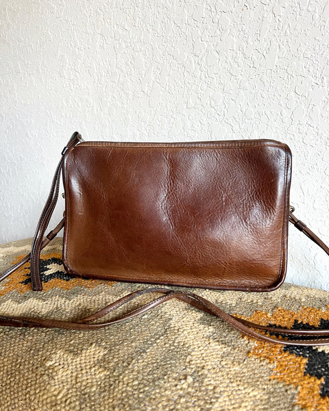 Vintage Coach 1970's Zippered Clutch 9455 Tabac