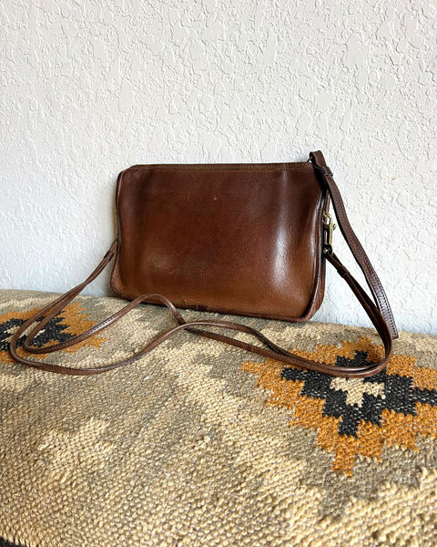 Vintage Coach 1970's Zippered Clutch 9455 Tabac