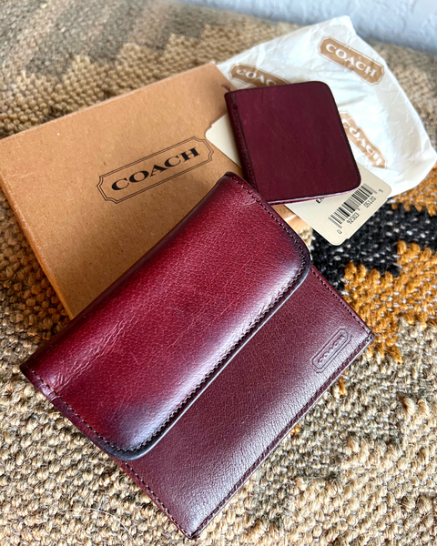 Vintage Coach Envelope Coin Case 4816 with Box & Booklet