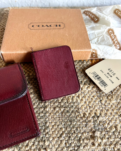 Vintage Coach Envelope Coin Case 4816 with Box & Booklet