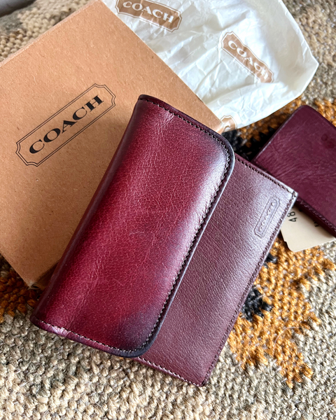 Vintage Coach Envelope Coin Case 4816 with Box & Booklet
