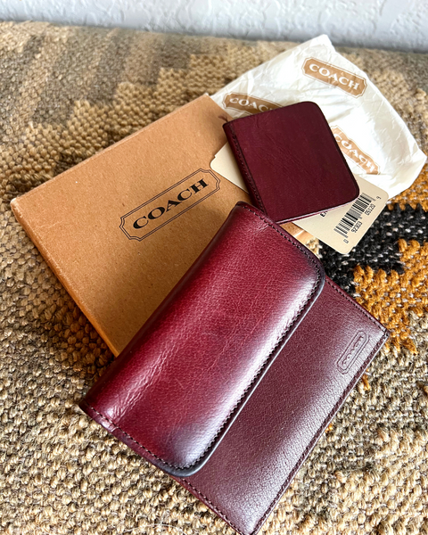 Vintage Coach Envelope Coin Case 4816 with Box & Booklet