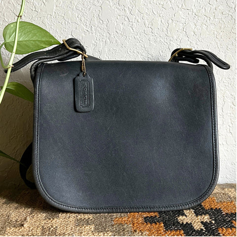Vintage Coach Classic Shoulder Bag Navy 9170