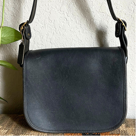 Vintage Coach Classic Shoulder Bag Navy 9170