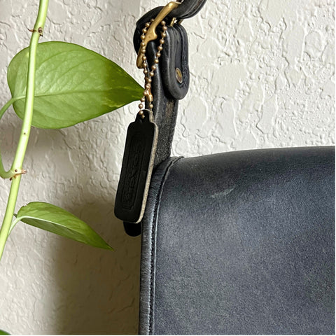 Vintage Coach Classic Shoulder Bag Navy 9170