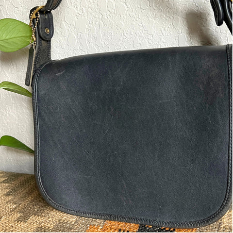 Vintage Coach Classic Shoulder Bag Navy 9170