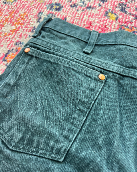 Vintage Wrangler Dark Green Cowboy Cut Jeans