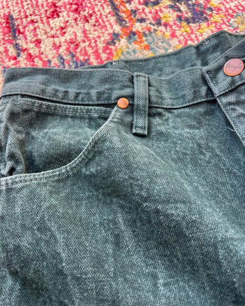 Vintage Wrangler Dark Green Cowboy Cut Jeans
