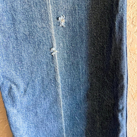 Embroidered Wrangler Denim Blue Jeans 32 x 36