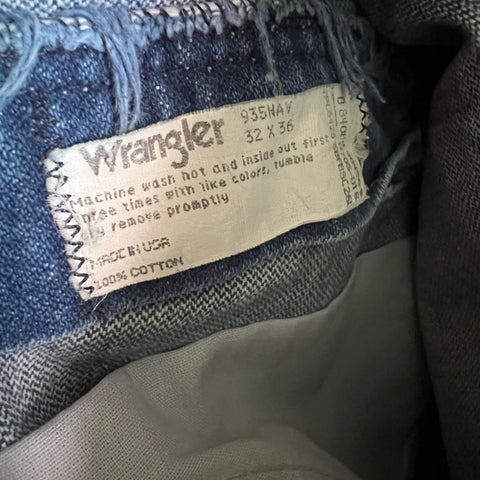 Embroidered Wrangler Denim Blue Jeans 32 x 36