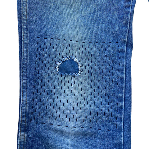 Embroidered Wrangler Denim Blue Jeans 32 x 36