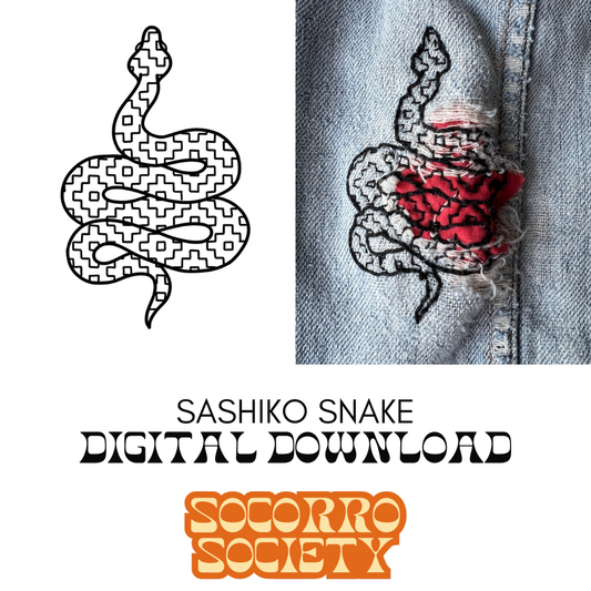 Sashiko Snake Digital Download