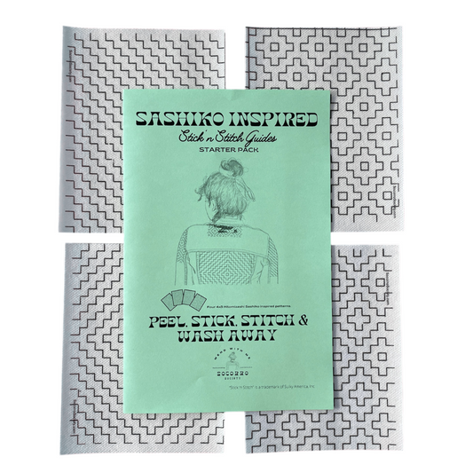 Sashiko Inspired Visible Mending Stick ‘n Stick Patterns Starter Pack